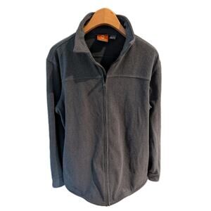 Merrell Men's 100% Polyester Full Zip Fleece Lined Jacket Gray • Large